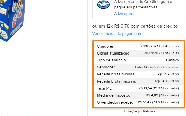 Meli Stats 在美客多商品页显示商品的详细信息