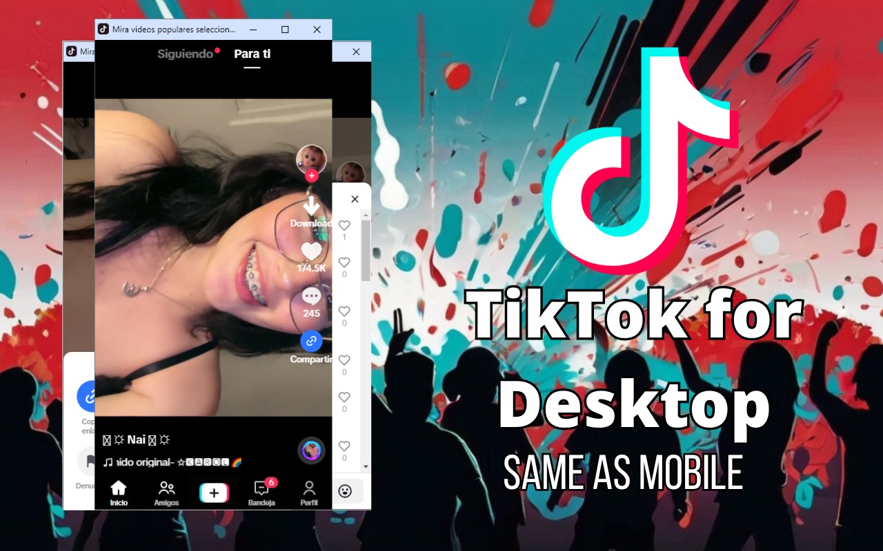 TikTok™ for Desktop TK电脑浏览器客户端 像刷手机版一样刷视频