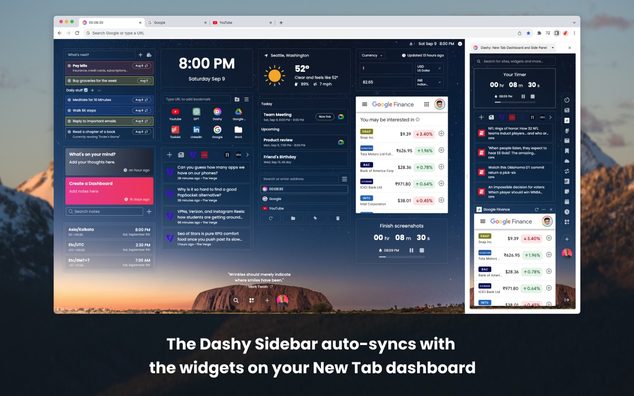 Dashy 一个丰富的新标签页插件