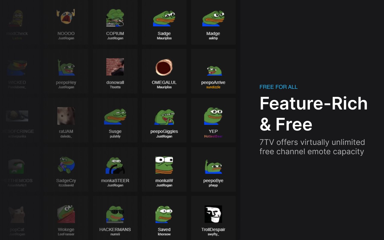 7tv 通过新功能、表情、虚荣和表演改善您在twitch和youtube上的观看体验。