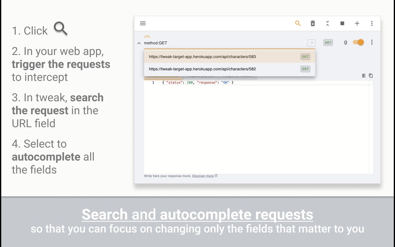 Tweak 模拟或修改您的HTTP请求 测试、开发和demo Web应用程序