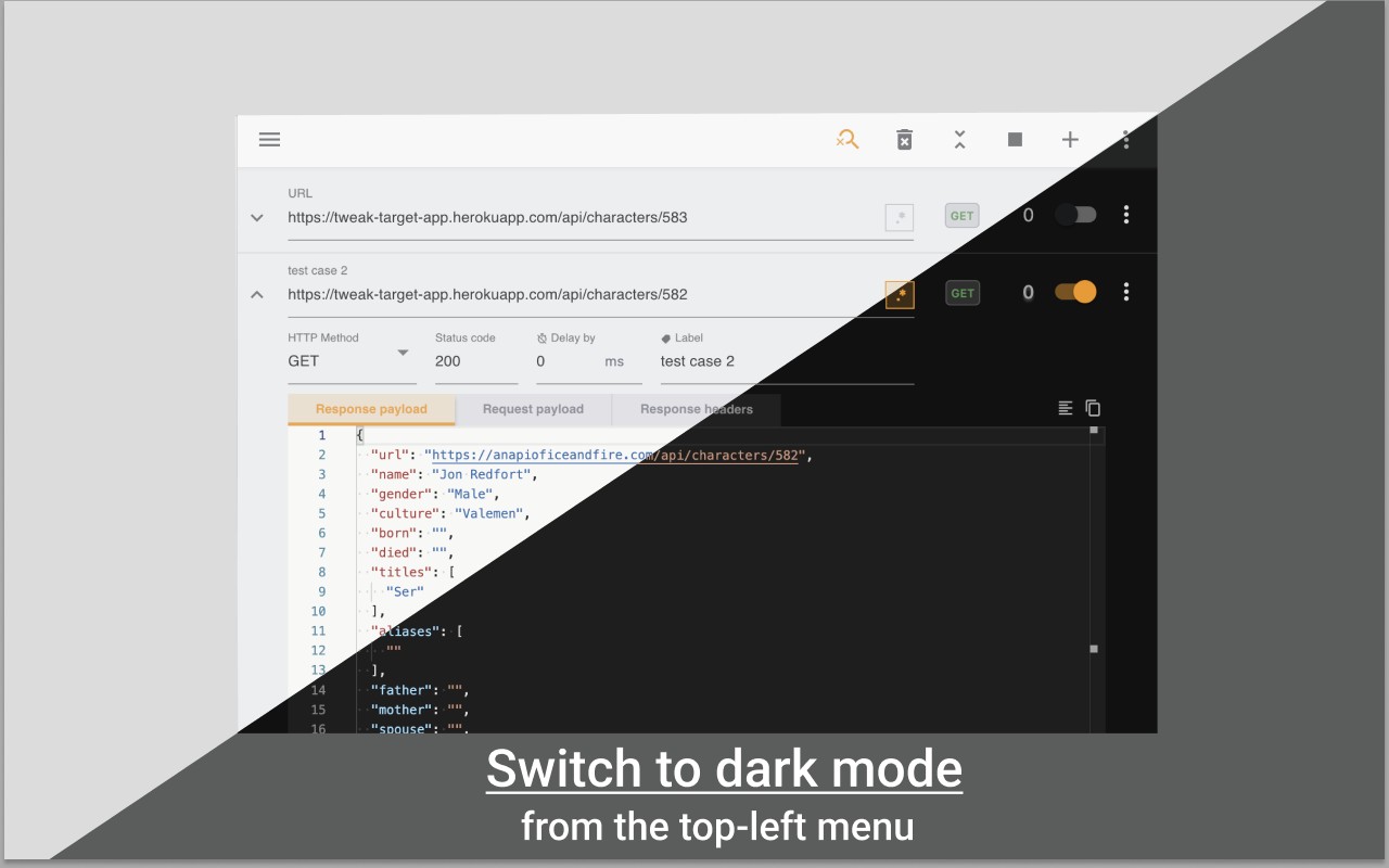 Tweak 模拟或修改您的http请求 测试、开发和demo Web应用程序