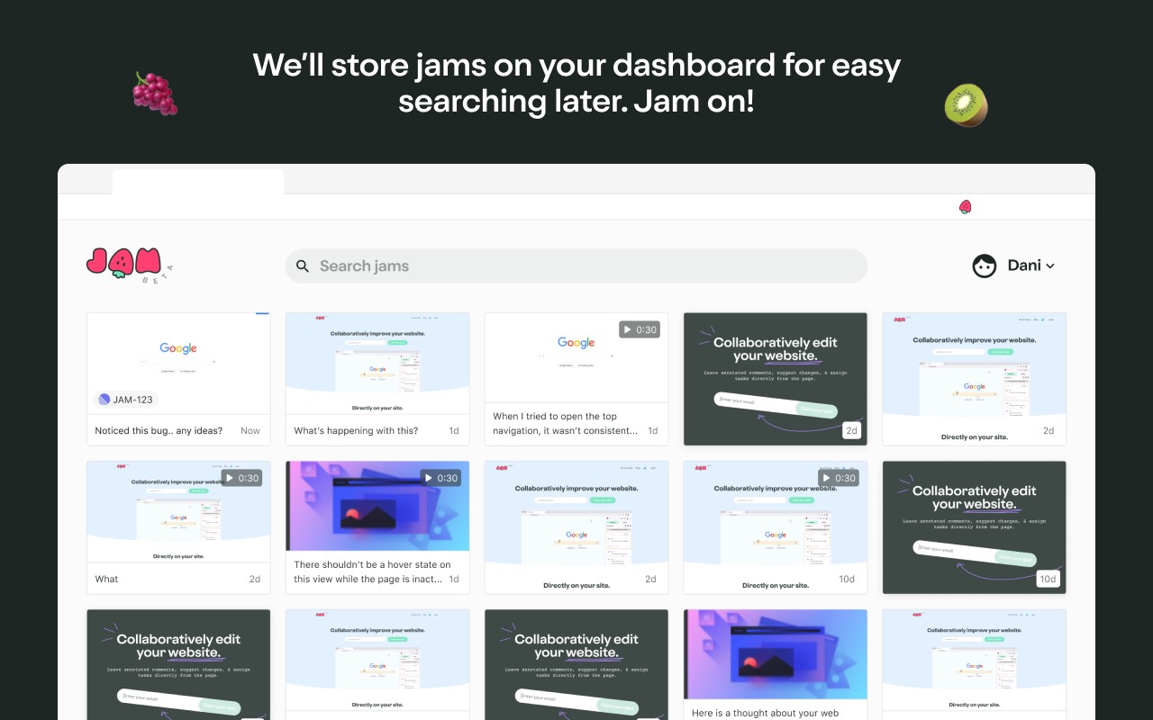 Jam 网页开发 找bug的工具 错误报告工具 记录浏览器中的错误