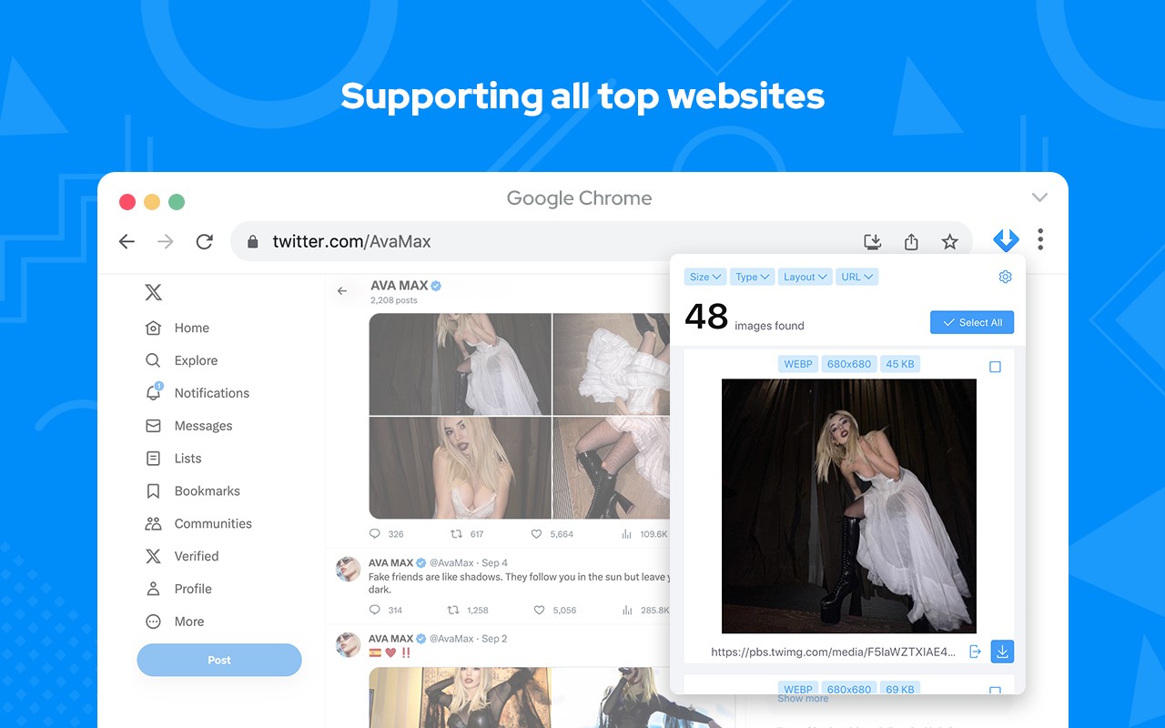 Image Downloader 从 Instagram、pinterest 等网站查找和下载图片