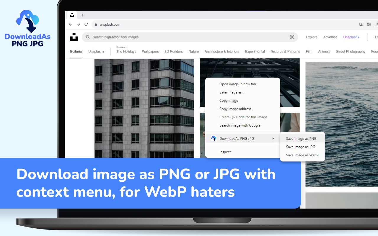 Downloadas Png Jpg Webp 从右键菜单下载网页图片保存为png或jpg格式