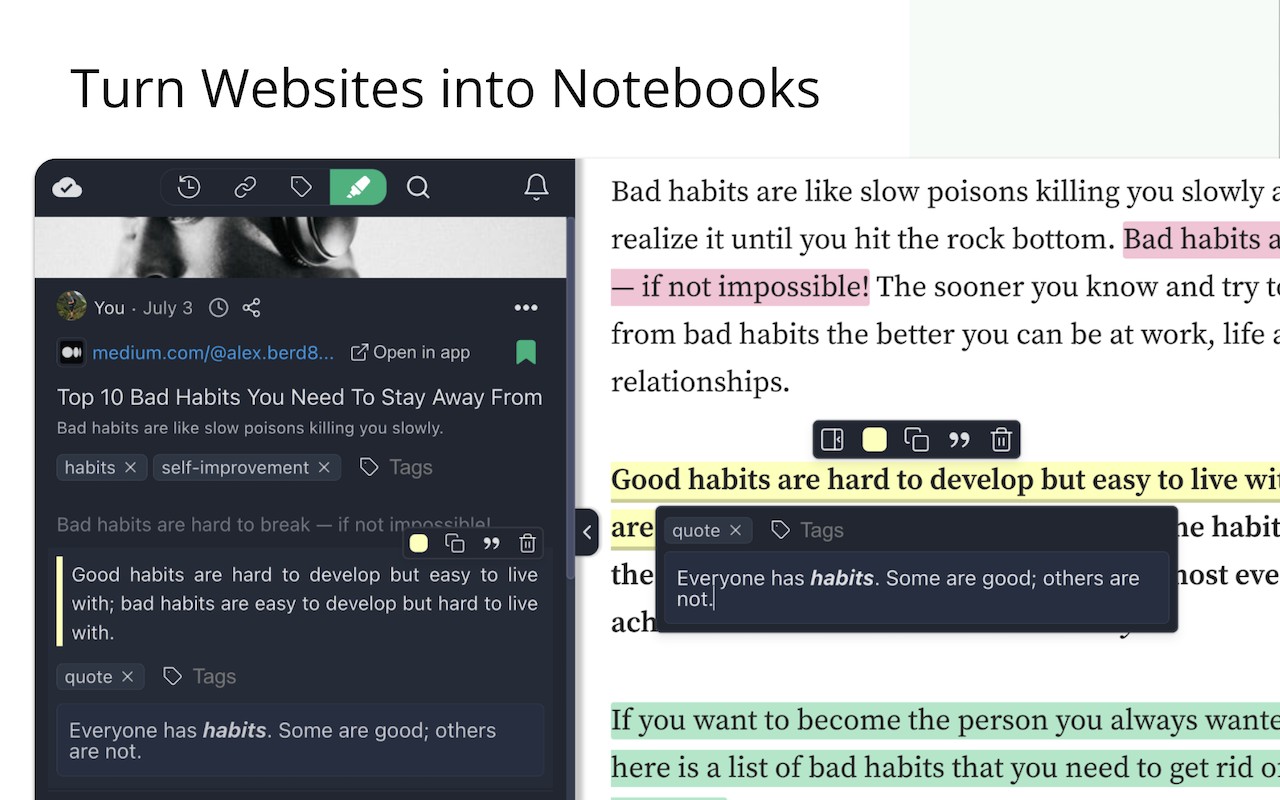 Web Highlights – Pdf & Web Highlighter 专注于网页和pdf标注的工具